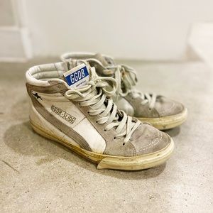 GOLDEN GOOSE Off White Slide High Top Sneaker Size 37 (7)